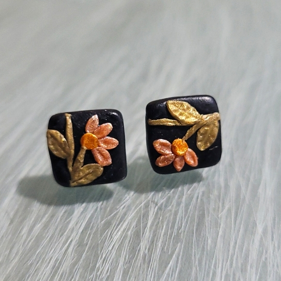 Handmade Clay Polymer Earrings - Picture 2 of 4